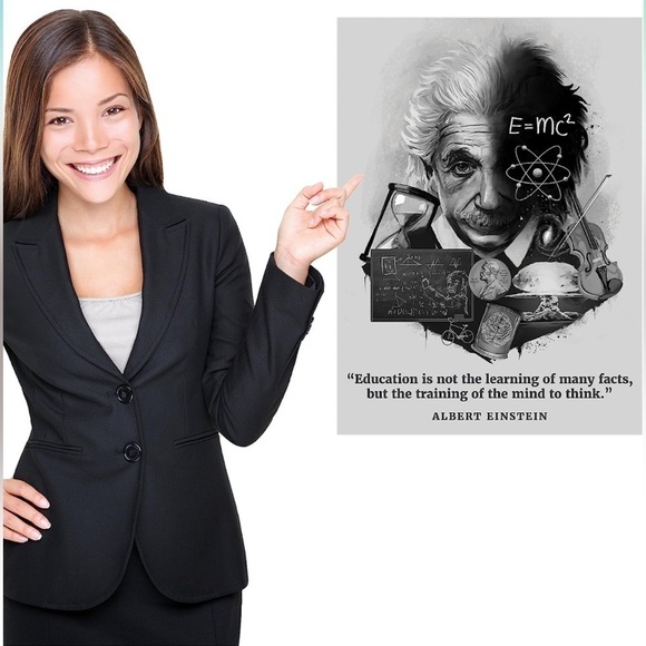 Albert Einstein Poster Inspirational and Motivational Quote (18 x 24, Laminated) - Picture 4 of 4